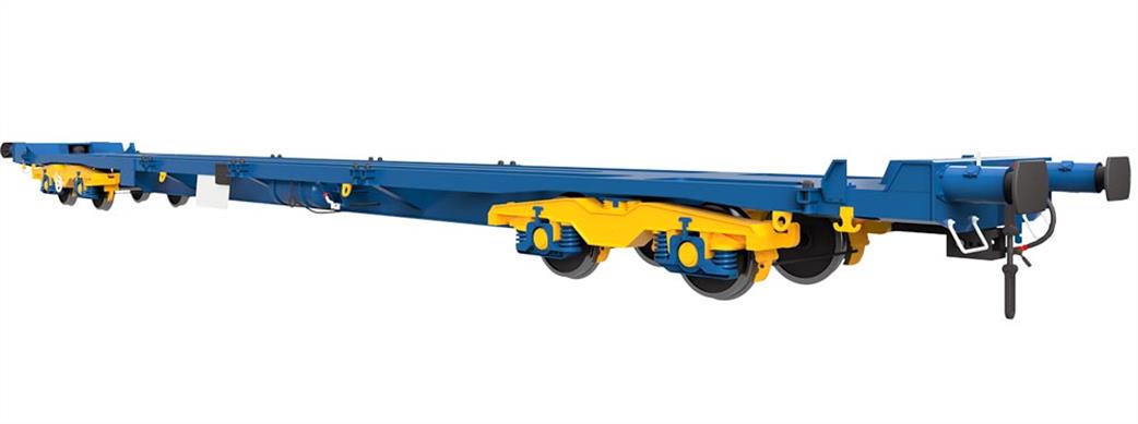 Dapol O Gauge 7F-042-001PFA 93245 Tiphook Yellow GPS Bogies Blue Body Wagon