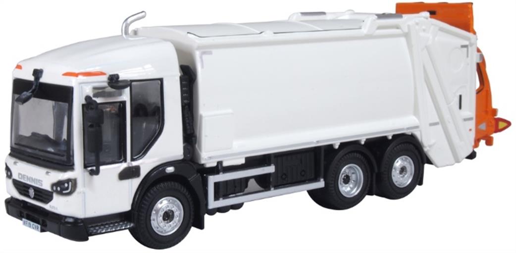 Oxford Diecast 1/76 76DE003 Dennis Eagle Olympus Bin Lorry White