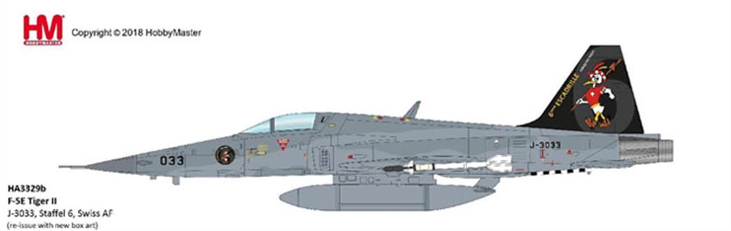 Hobby Master 1/72 HA3329b F-5E Tiger II Staffel 6 Swiss Air Force Diecast Aircraft Model