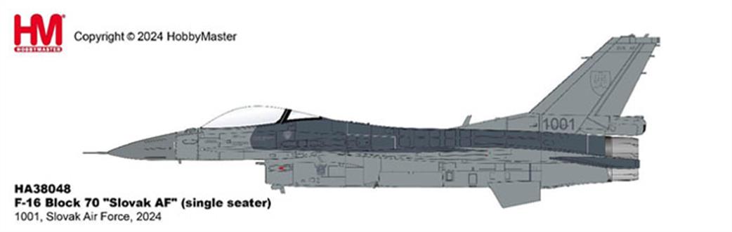 Hobby Master 1/72 HA38048 Lockheed F-16 Block 70 Slovak Air Force Aircraft Model