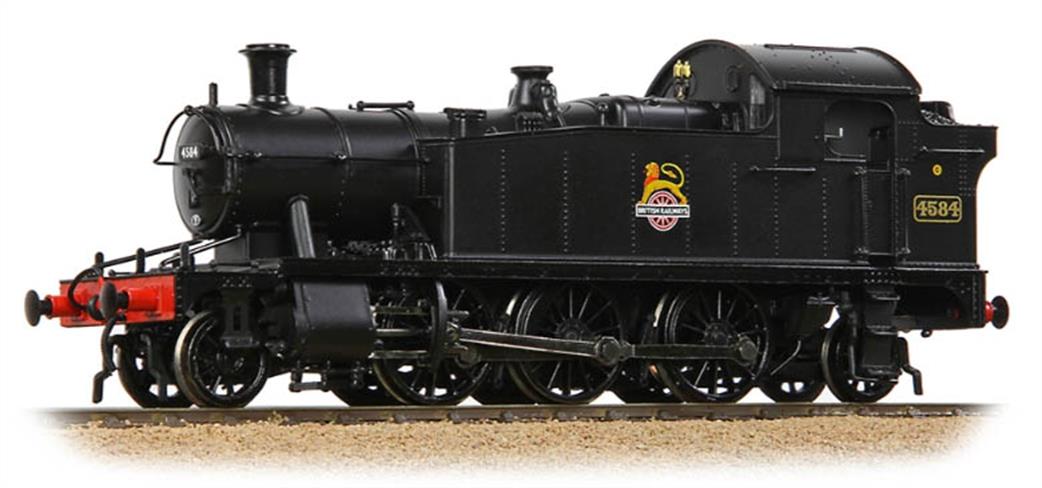 Bachmann OO 32-137B BR 4584 ex-GWR 4575 Class Small Prairie Tank BR Plain Black Early Emblem