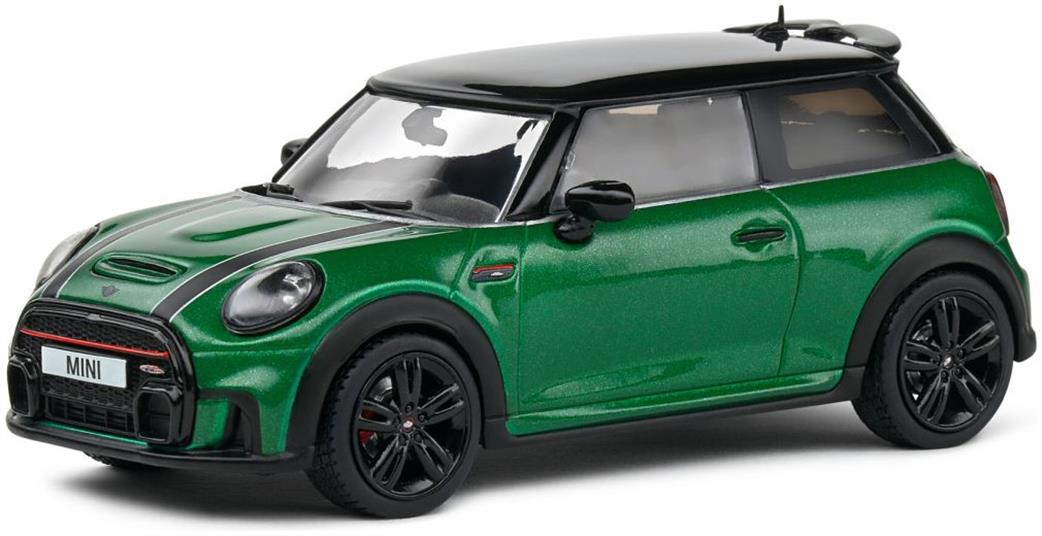 Solido 1/43 4315002 Mini Cooper John Works Green 2023 Diecast Model