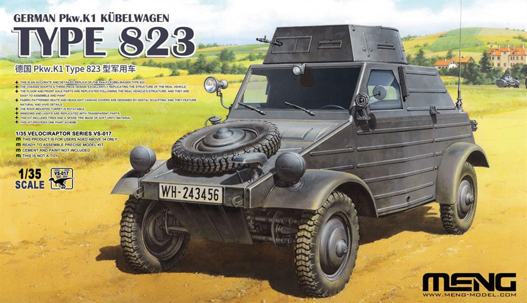 Meng 1/35 VS-017 German Pkw.K1 Type 82 Kubelwagen Typ 823