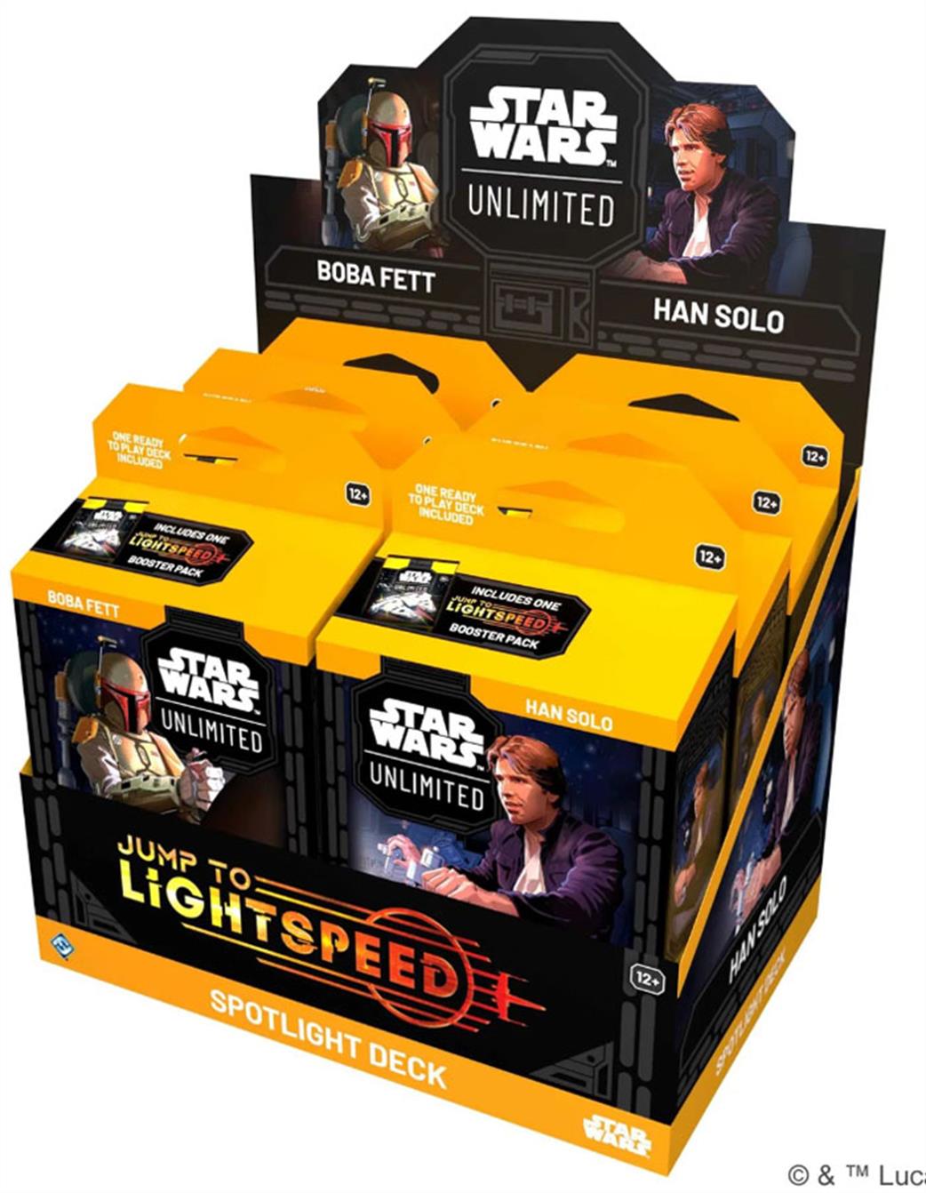 Fantasy Flight Games  SWH0410 Star Wars Unlimited Jump To Lightspeed Han Solo or Boba Fett Spotlight Deck