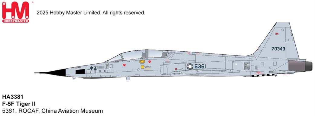 Hobby Master 1/72 HA3381 F-5E Tiger II ROCAF China Aviation Museum