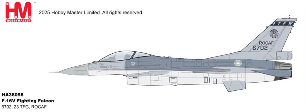 Hobby Master 1/72 HA38058 F-16V Fighting Falcon ROCAF Harpoon Missile