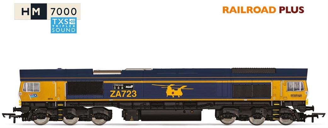 Hornby OO R30429TXS RailRoad Plus with Sound GBRf Class 66 Chinook 66723