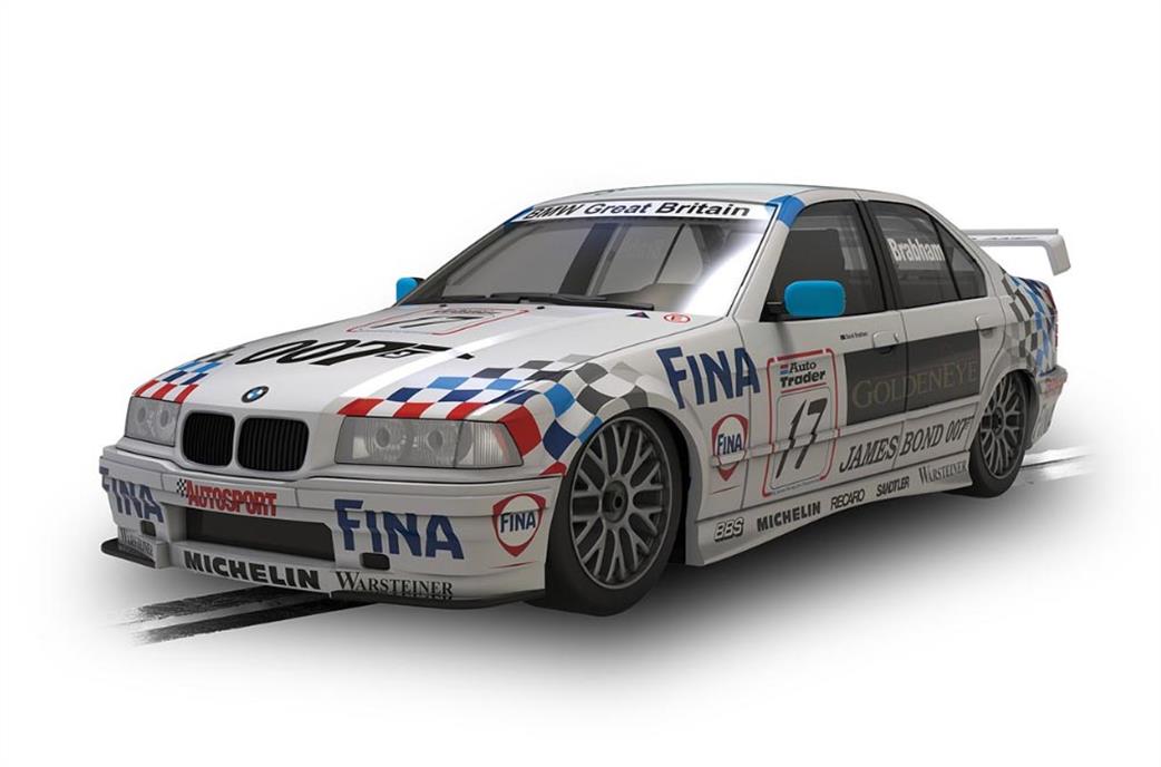 Scalextric 1/32 C4574 BMW E36 320i BTCC 1995 David Brabham Slot Car Model