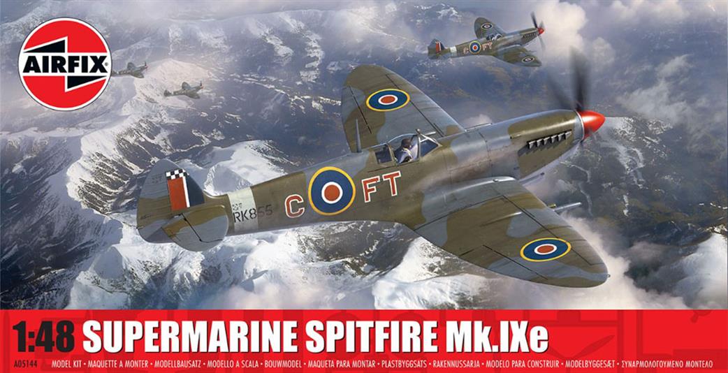 Airfix 1/48 A05144 Supermarine Spitfire Mk.IXe RAF Fighter Kit