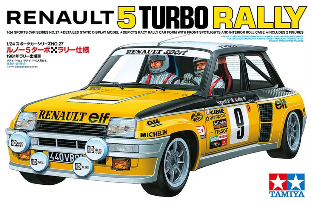 Tamiya 1/24 24027 Renault 5 Turbo Rally Car Plastic kit