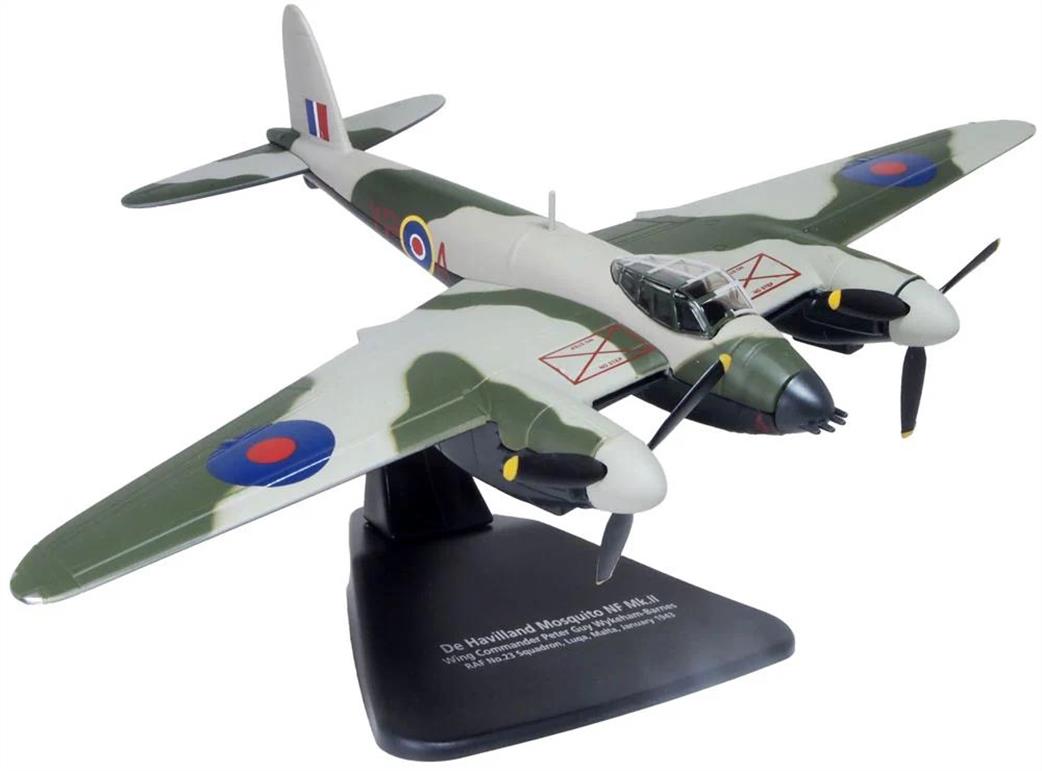 Oxford Diecast 1/72 AC128 1943 D H Mosquito NF MkII P.G.Wykeham-Barnes. RAF No.23 Sqn. Malta