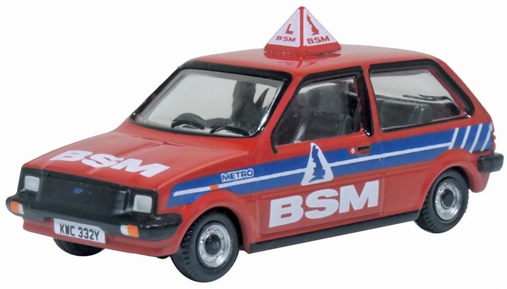 Oxford Diecast 1/76 76MET003 Austin Mini Metro British School of Motoring BSM