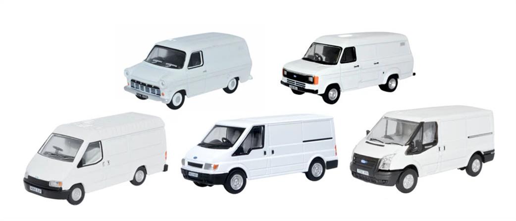 Oxford Diecast 1/76 76SET80 5 Piece Ford Transit Set