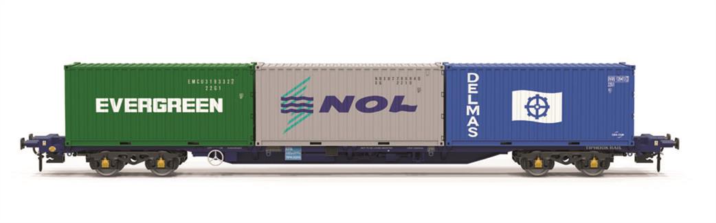 Hornby TT:120 TT6032 Touax KFA Container Wagon with 3x20 Containers