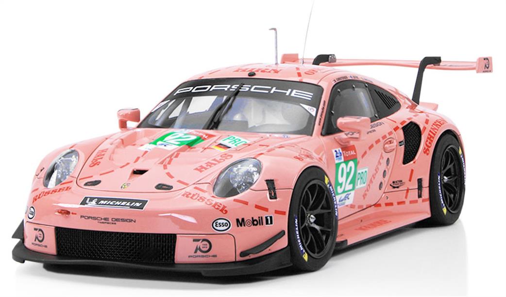 Nunu Models 1/24th 24040 Porsche 911 992 LM 18 Pink Pig Race Car Kit