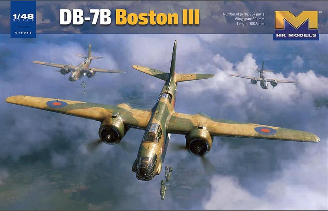 Hong Kong Models 1/48th PKHK01F015 British Royal Air Force Boston III/US DB-7B Light Bomber Aircraft Kit