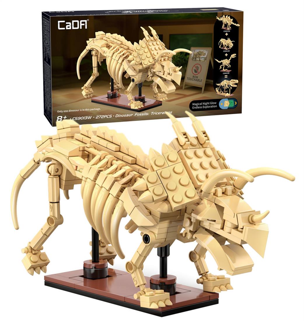 CaDa  C59013W Dinosaur Fossils Triceratops Brick Model