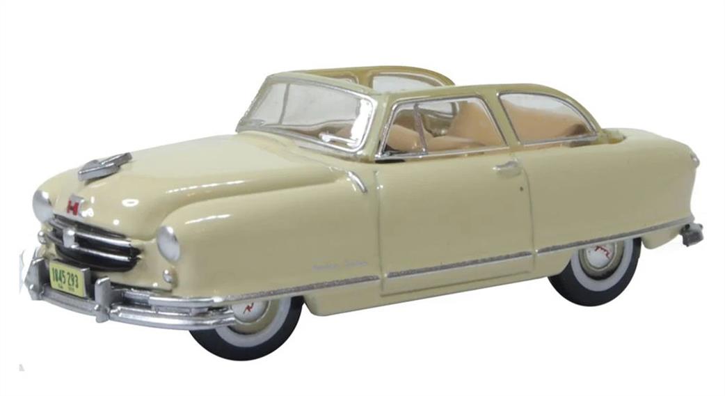 Oxford Diecast 1/87 87NR50002 1950 Nash Rambler Custom Landau Convertible with open roof Champagne Ivory
