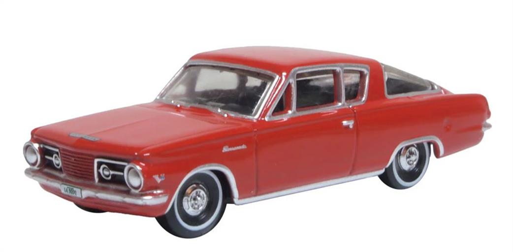 Oxford Diecast 1/87 87PB65002 1965 Plymouth Barracuda Medium Red