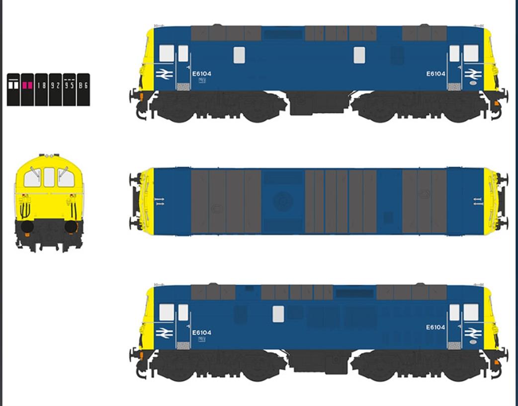 EFE Rail OO E82007 Class 74 Electro-Diesel E6104 BR Blue locomotive Model