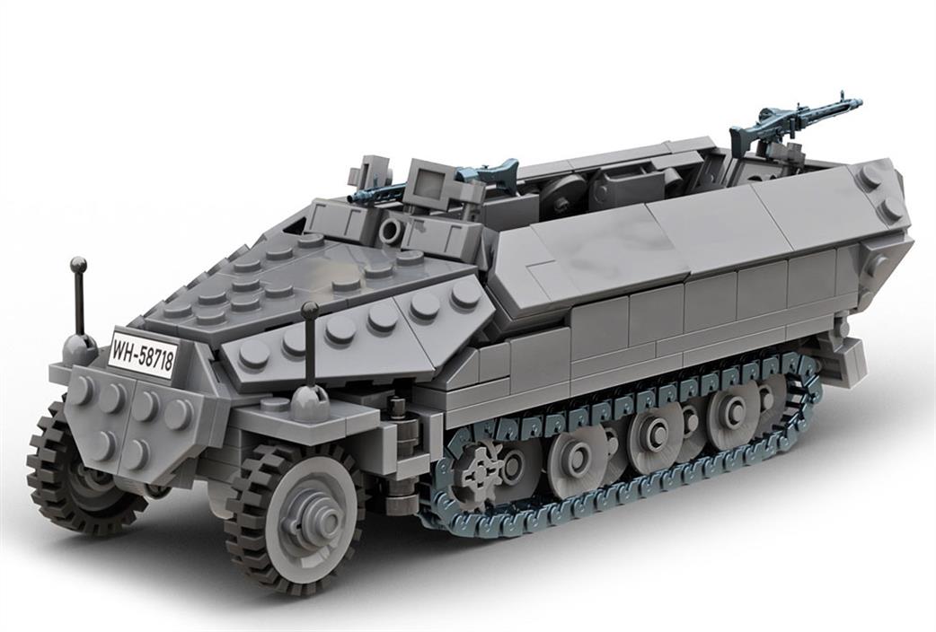 Build Army  BA0251 German SdKfz251 AusfD Halftrack Block Construction