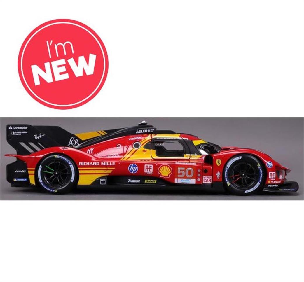 Burago 1/43 B18-26312 Ferrari Racing 499P Le Mans Hypercar #50 Diecast Model