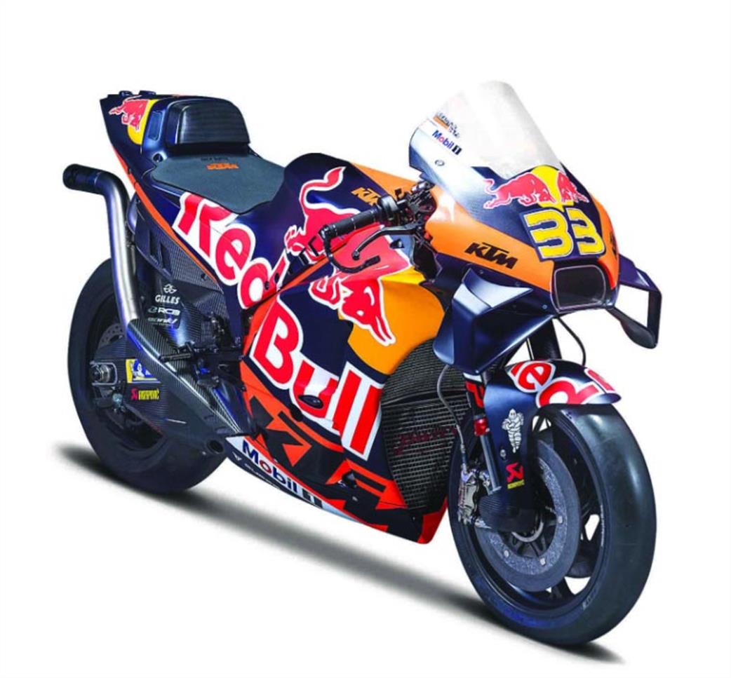 Maisto 1/18 M36393B 2023 Red Bull Factory KTM #33 Binder Moto GP Model