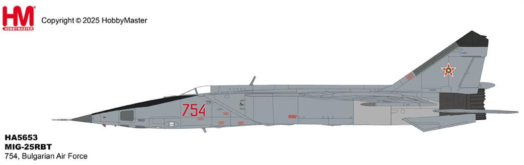 Hobby Master 1/72 HA5653 MIG-25RBT 754 Bulgarian Air Force