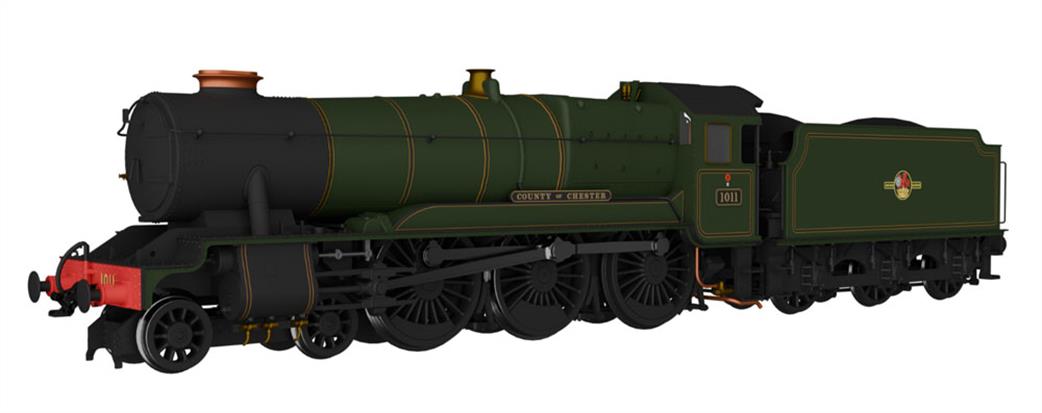 Rapido Trains OO 954010 GWR County No.1011 County of Chester BR Lined Green Late Crest
