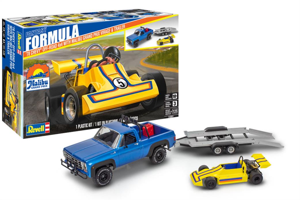Revell 1/24 14581 '78 Chevy 4x4 Pickup with Go-kart