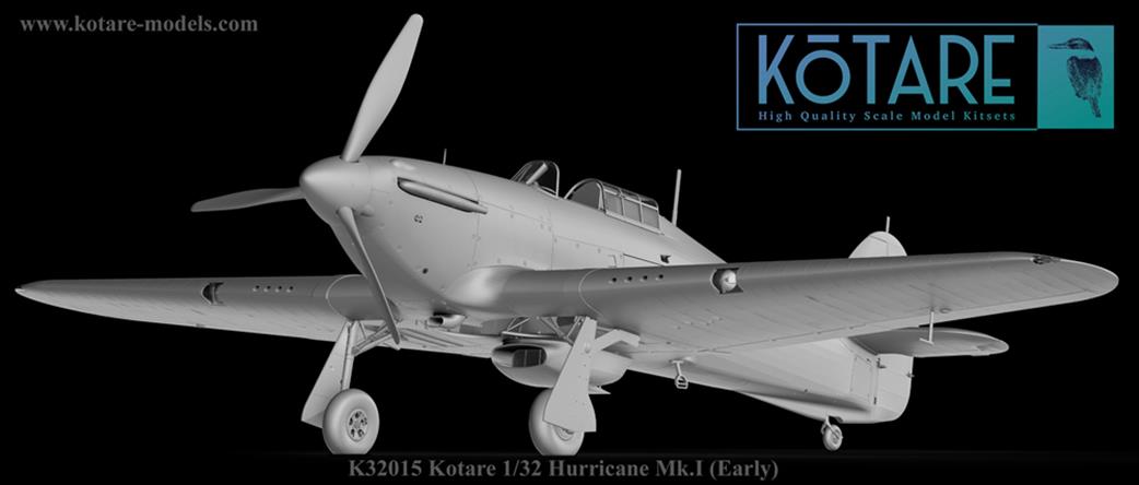 Kotare 1/32 K32015 Hawker Hurricane Mk1 Early RAF WW2 Fighter Kit