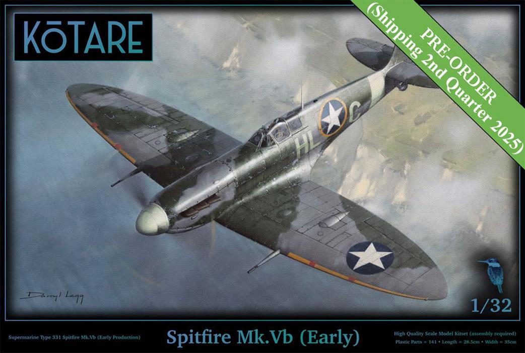 Kotare 1/32 K32006 Spitfire MKVb RAF WW2 Fighter Model Kit