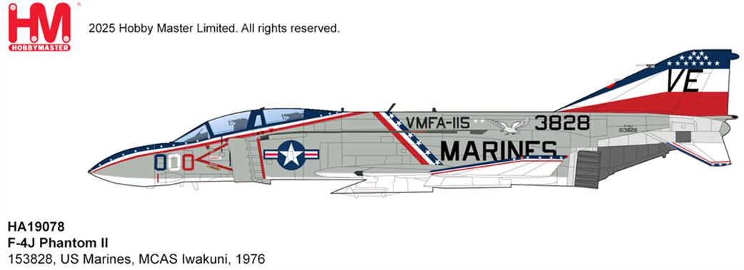 Hobby Master 1/72 HA19078 F-4D  Phantom US Marines MCAS Iwakuni Model