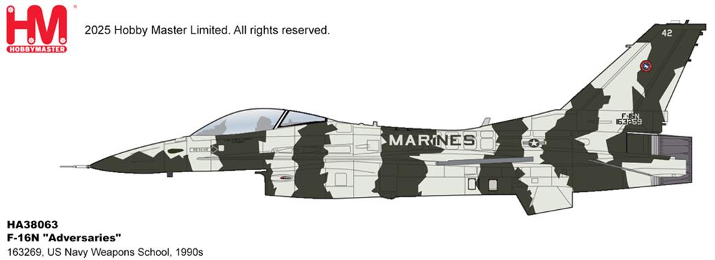 Hobby Master 1/72 HA38063 F-16N Adversarys US Navy Weapons School Model