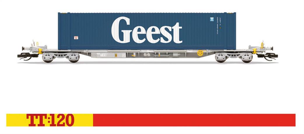 Hornby TT:120 TT6033 Touax IFA Container Flat Wagon with Geest Container