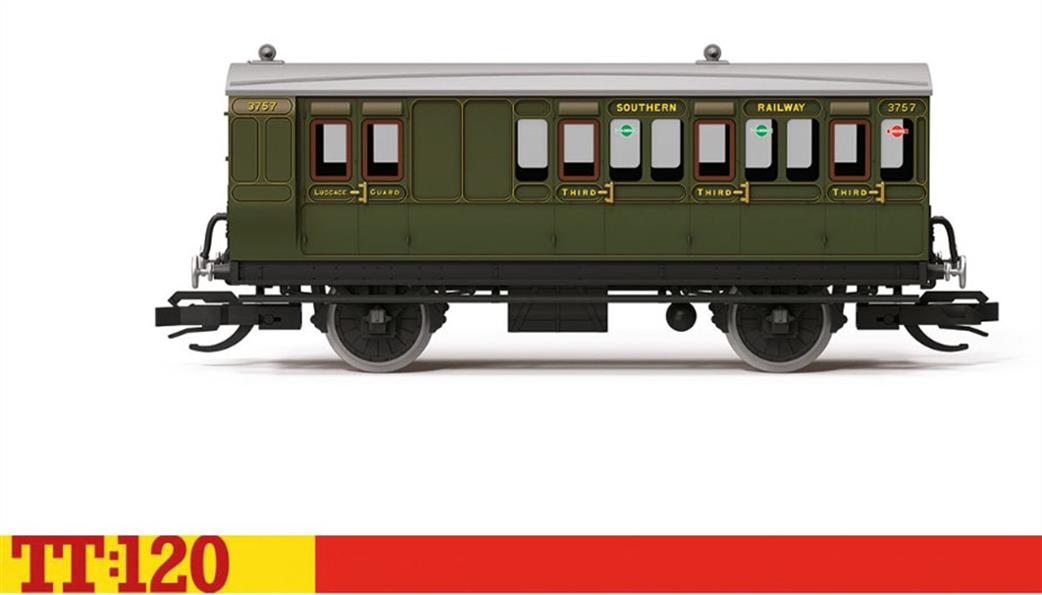 Hornby TT:120 TT4053 SR 4 Wheel Coach 3rd Class Brake