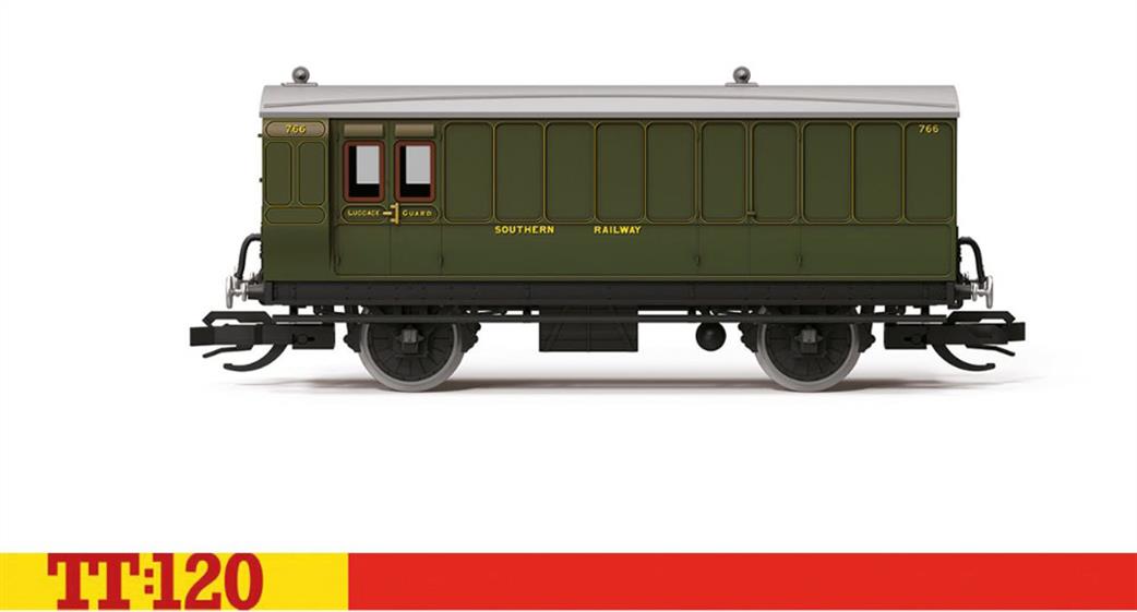 Hornby TT:120 TT4054 SR 4 Wheel Coach 3rd Class Brake Baggage