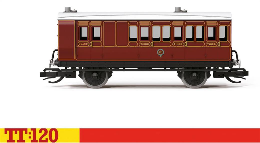Hornby TT:120 TT4057 LB&SCR 4 Wheel Coach 3rd Class Brake