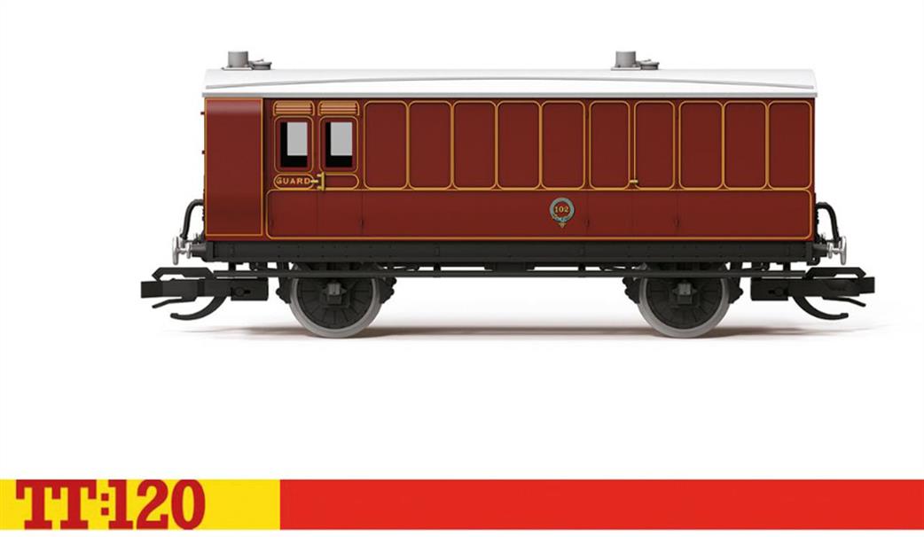 Hornby TT:120 TT4058 LB&SCR 4 Wheel Coach 3rd Class Brake Baggage