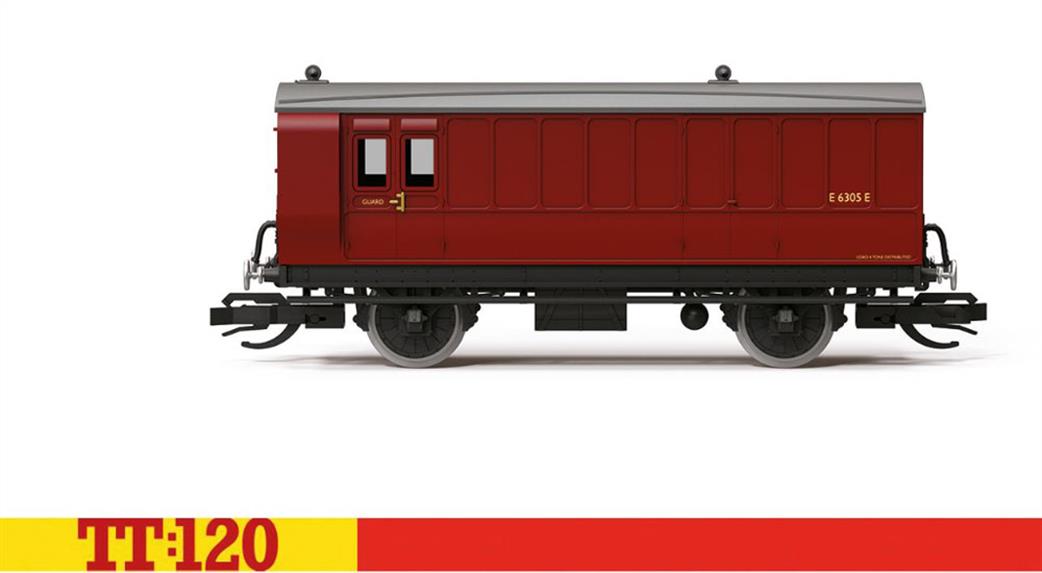Hornby TT:120 TT4062 BR 4 Wheel Coach 3rd Class Brake Baggage