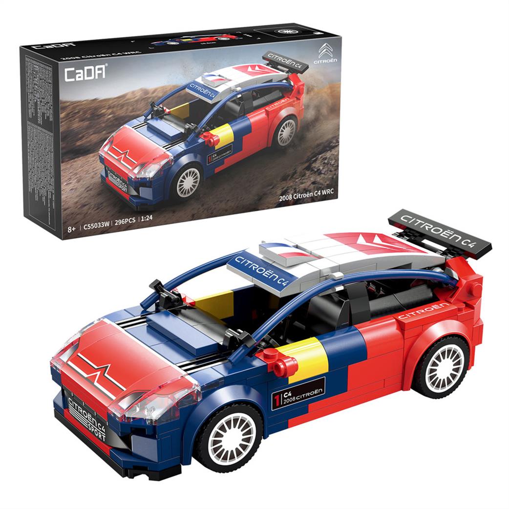 CaDa 1/24th C55033W 2008 Citroen C4 WRC 296 piece Brick Model