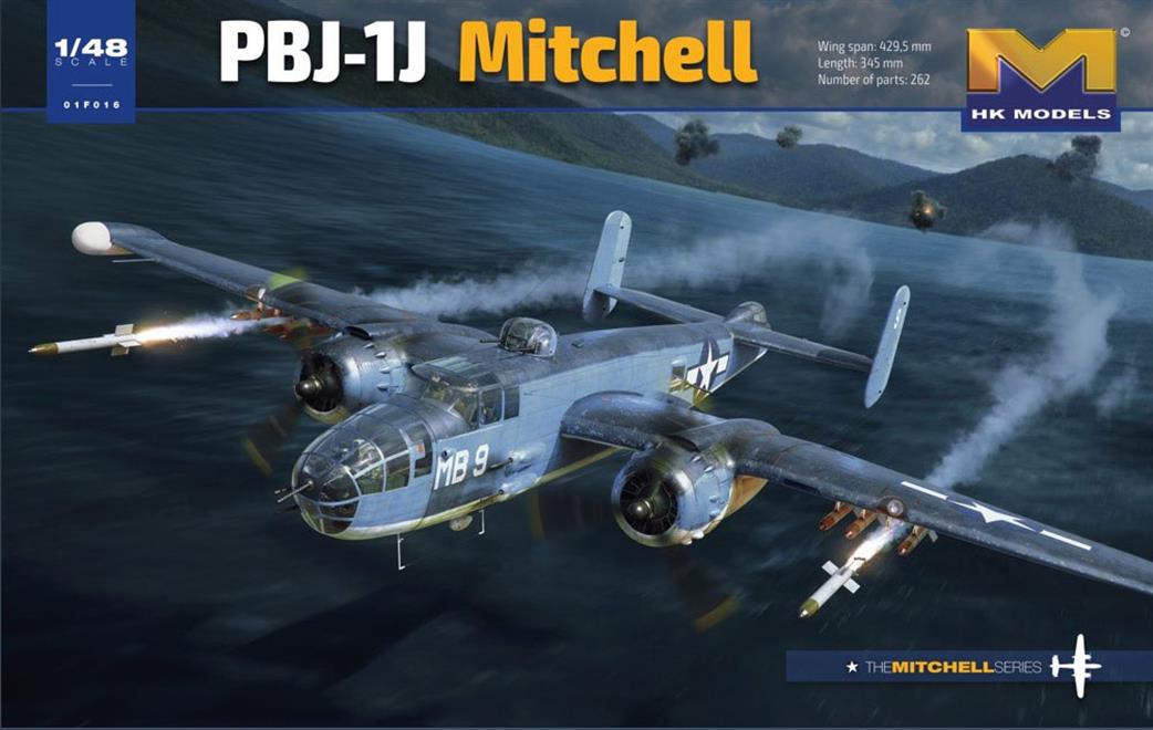 Hong Kong Models 1/48th PKHK01F016 US Marine Corps PBJ-1J Mitchell Medium Bomber Aircraft Kit