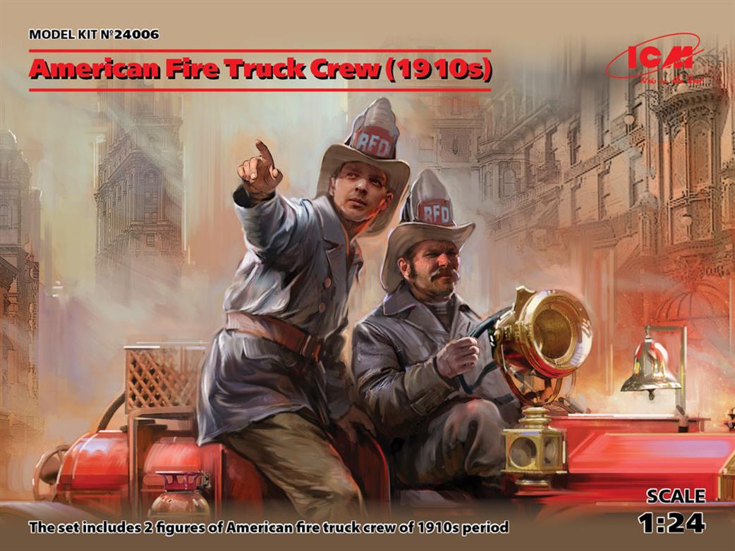 ICM 1/24 24006 American Fire Truck Crew 1910s 2 Figures Set