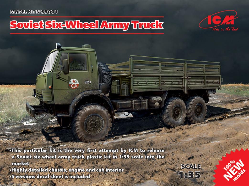 ICM 1/35 35001 Soviet Six-Wheel Army Truck plastic kit
