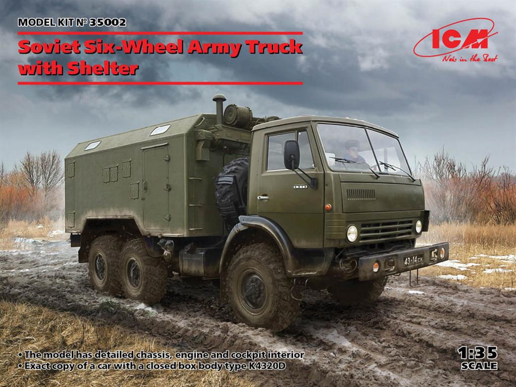 ICM 1/35 35002 Soviet Six-Wheel Army Truck with Shelter plastic kit