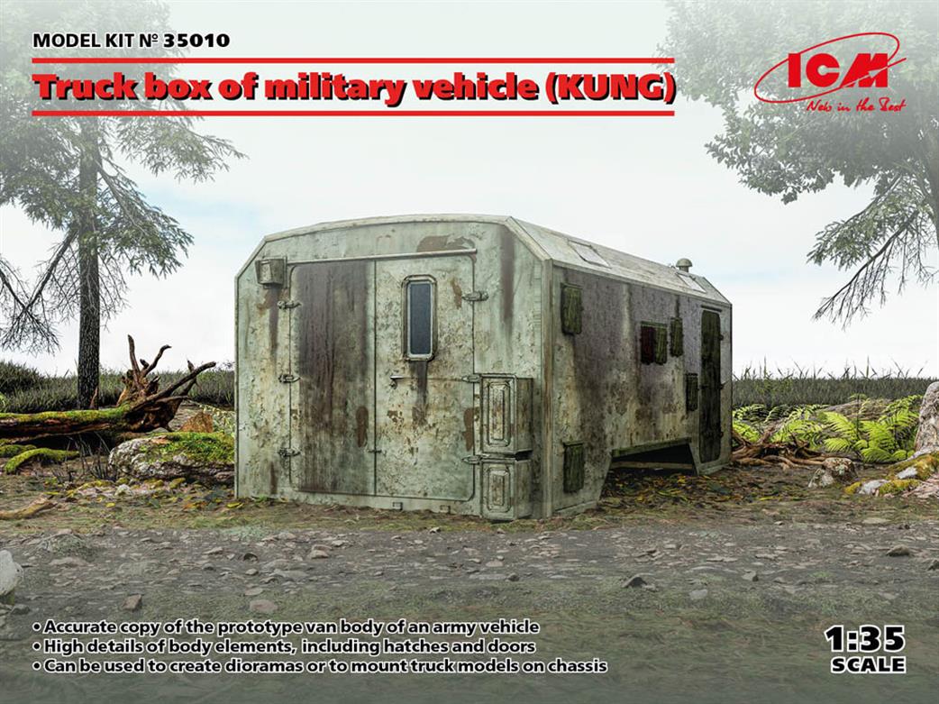 ICM 1/35 35010 Truck Box Body of Military Vehicle KUNG Kit
