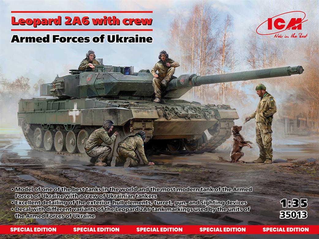 ICM 1/35 35013 Leopard 2A6 of the Armed Forces of Ukraine with Crew