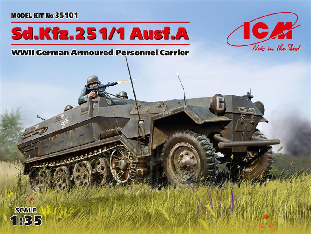 ICM 1/35 35101 Sd.Kfz.251/1 Ausf.A, WWII German Armoured Personnel Carrier