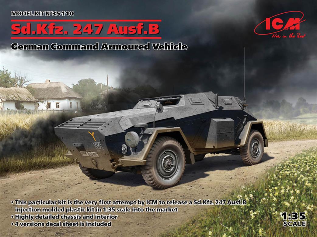 ICM 1/35 35110 Sd.Kfz 247 Ausf B German Command Armoured Car Kit