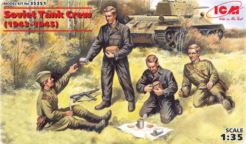 ICM 1/35 35351 Soviet Tank Crew (1943-1945) 4 Figures